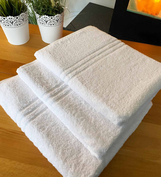 Hotel Duschtuch PremiumLine, Walkfrottier, weiß, 70x140 cm